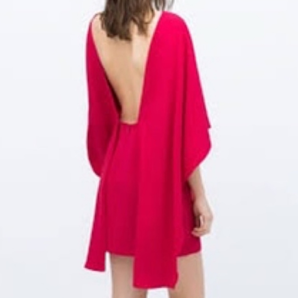 Zara hot pink dress